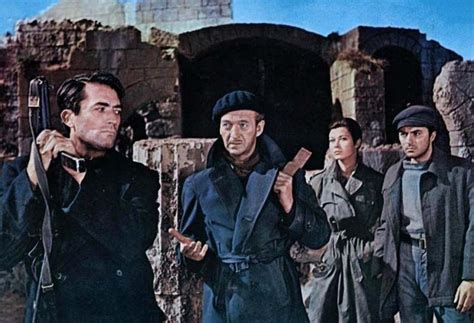 The Guns of Navarone!  A World War II epic with daring commando raids and captivating performances by Gregory Peck and Anthony Quinn!